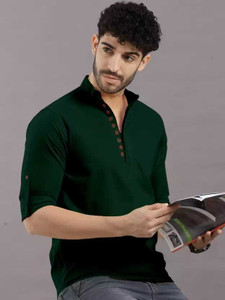 VELLOSTA Men Solid Straight Kurta