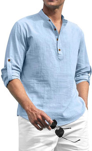 Vida Loca Men Solid Straight Kurta Blue - Image 5