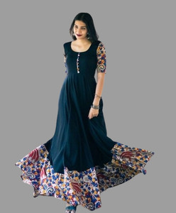 KRIVANSHSTORE Women Kalamkari Flared Kurta