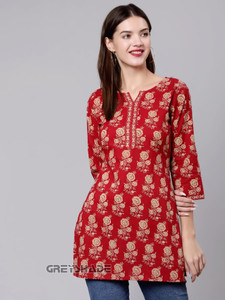 GREYSHADE Women Printed Straight Kurta