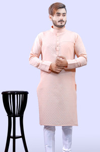 Tibra Collection Men Solid Straight Kurta
