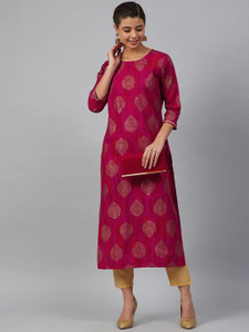 MEERANSHI LIVING Women Floral Print Straight Kurta