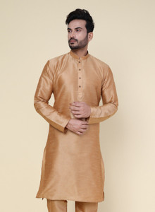 W & G Men Solid Straight Kurta