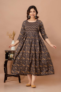 PIROKI Women Printed Anarkali Kurta