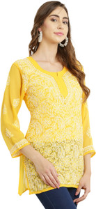 Neelam Chikan Women Embroidered Straight Kurta