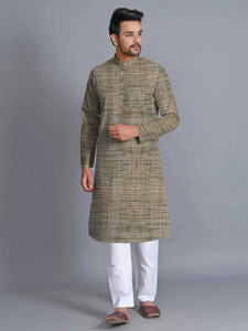Faishonhouse Men Self Design A-line Kurta