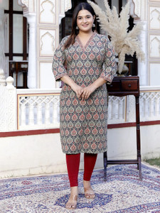 Jevi Prints Women Printed Straight Kurta
