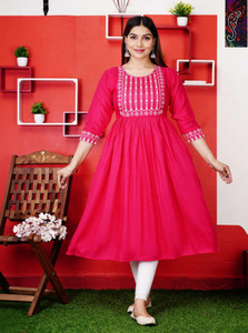 ALI AMAN Women Embroidered Anarkali Kurta