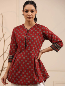 Golden Wings Women Printed A-line Kurta