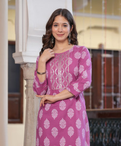 PHYSIL Women Embroidered Straight Kurta