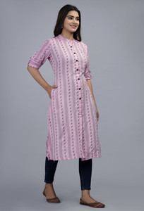 Dizon Women Woven Design A-line Kurta