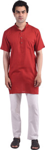 JAIPUR RAJWADA Men Solid Straight Kurta