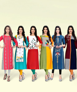 1 Stop Fashion Women Printed Straight Kurta