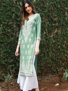 Ewedoos Women Embroidered Straight Kurta - Image 6