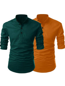 SWAMOTIFASHION Men Solid Straight Kurta