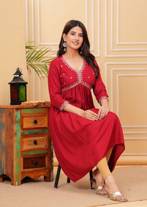 KPF Women Embellished Anarkali Kurta