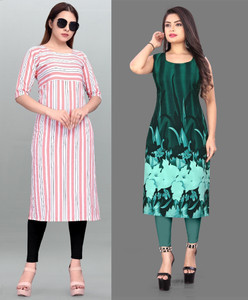 maruti fab Women Striped Straight Kurta