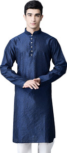 SG LEMAN Men Self Design Straight Kurta