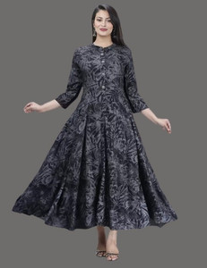ARMAA Women Gown Black Midi/Calf Length Dress