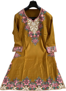Warm Worth Women Embroidered A-line Kurta