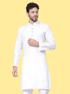 ETHNICBLISS Men Solid Straight Kurta