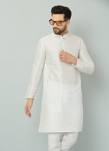 HouseOfCommon Men Solid Straight Kurta