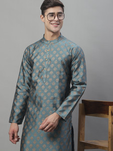 ANOUK Men Self Design, Woven Design Straight Kurta