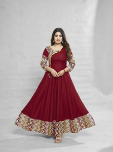 meesorra Women Self Design Anarkali Kurta