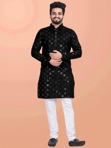 shreeram Men Embellished Straight Kurta