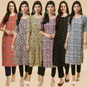 1 Stop Fashion Women Printed Straight Kurta