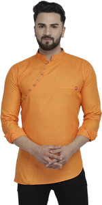 B BEN Men Solid Asymmetric Kurta