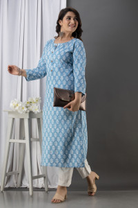 GREYSHADE Women Printed Straight Kurta