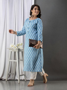 GREYSHADE Women Printed Straight Kurta
