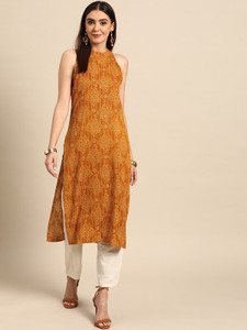 ANOUK Women Bandhani Straight Kurta