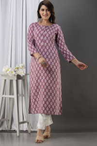 GREYSHADE Women Printed Straight Kurta