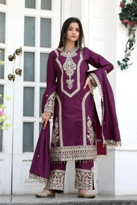 HOUSE OF COMMON Self Design Kurta, Trouser/Pant & Dupatta Set