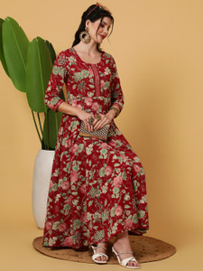 Sa Rasa Women Printed Anarkali Kurta