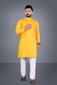 Wearbird Men Solid Straight Kurta