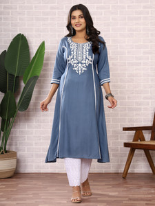 Safoora Creation Women Embroidered A-line Kurta