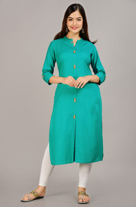 NEW4U Women Solid Straight Kurta