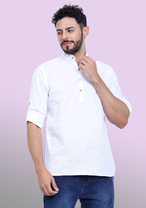 TrendiVastra Men Solid Straight Kurta