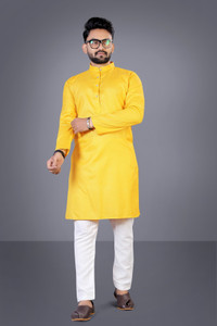 TARA GLOBAL Men Solid Straight Kurta