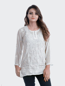 LucknowiPoshak Women Embroidered Straight Kurta