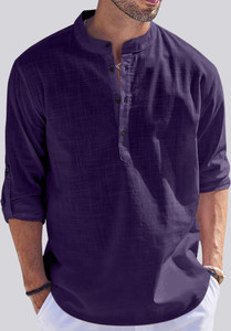 MADHAVISTA Men Solid Straight Kurta