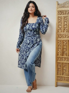 SANDIWAL Women Floral Print Straight Kurta
