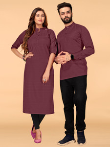 Harekrishna creation Women Striped A-line Kurta