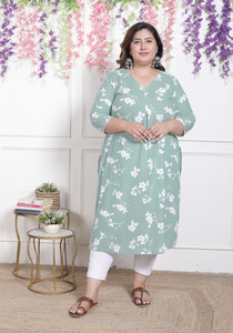akritik Women Printed Straight Kurta