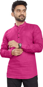 allan peter Men Self Design Straight Kurta