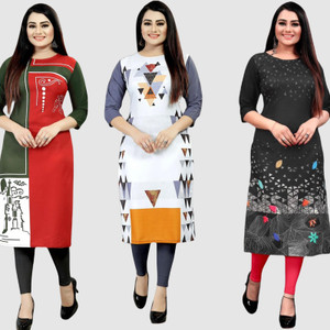 वीमोरा महिलाओं के लिए प्रिंटेड स्ट्रेट कुर्ता