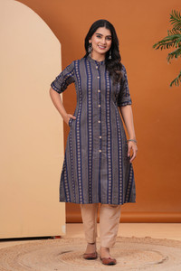 Dizon Women Printed A-line Kurta